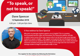 Вебінар ‘To speak, or not to speak!’