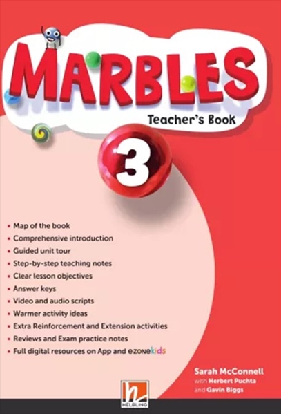  Книга вчителя Marbles 3 Teacher's Book with App  Початкова школа  HELBLING English