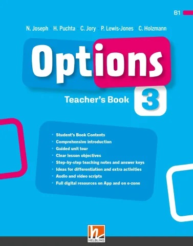  Книга вчителя Options 3 Teacher's Book with e-zone  Середня і старша школа  HELBLING English