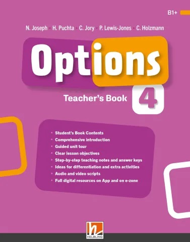 Книга вчителя Options 4 Teacher's Book with e-zone  Середня і старша школа  HELBLING English